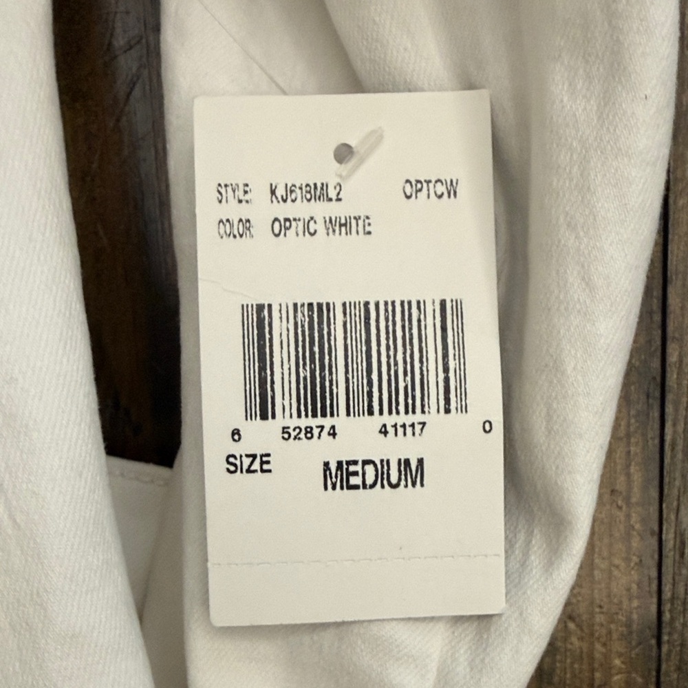 Kut from the Kloth white denim jean jacket NWT - Picture 2 of 3